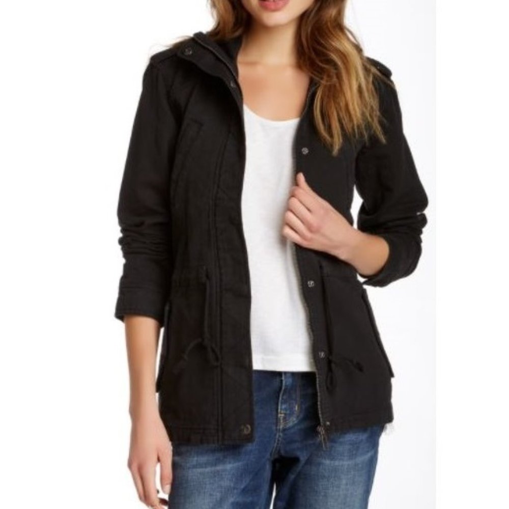Michael Stars Military Jacket in Washed Black